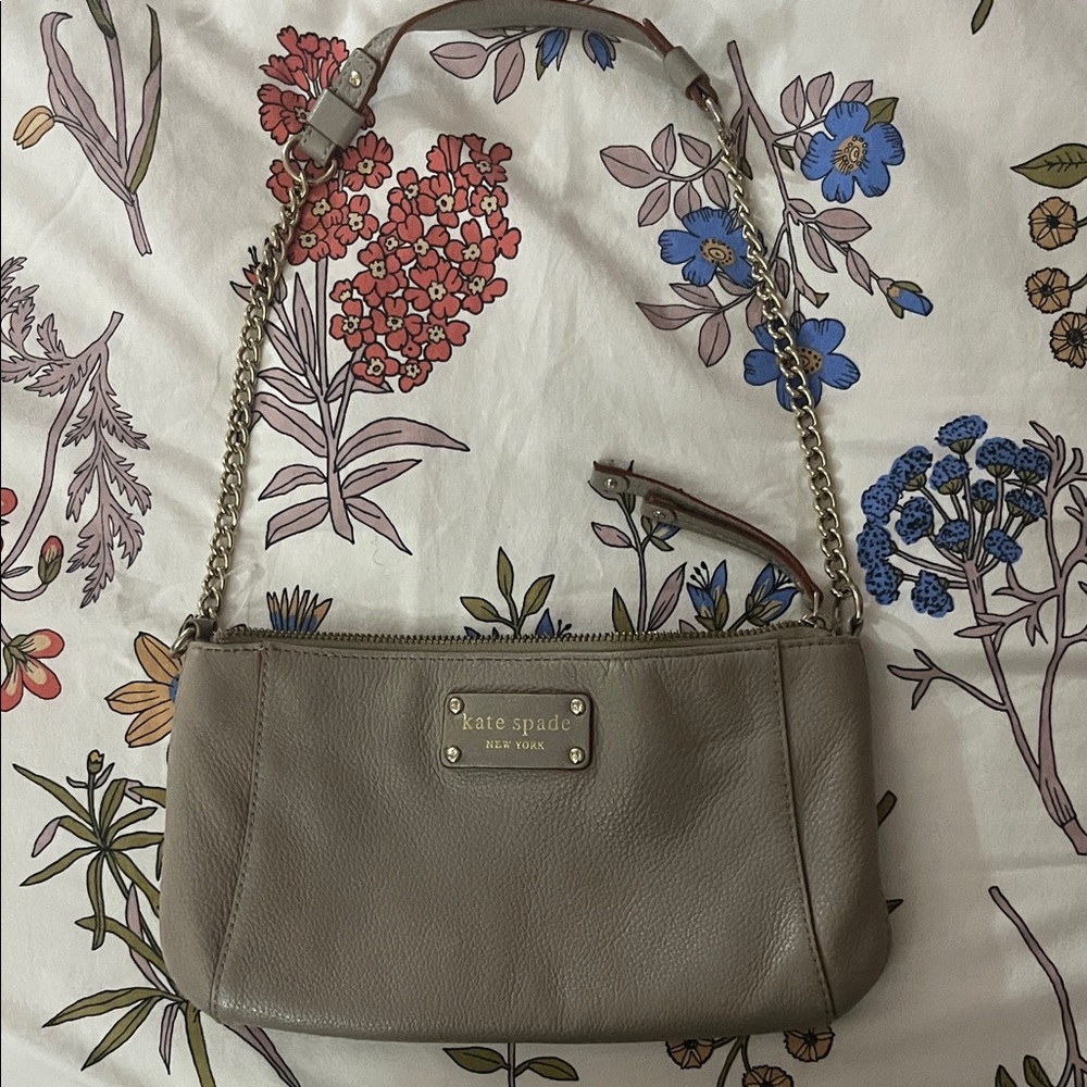 Kate Spade Taupe Leather Shoulder Bag